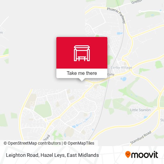 Leighton Road, Hazel Leys map