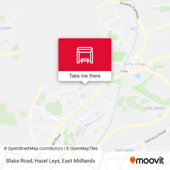 Blake Road, Hazel Leys map