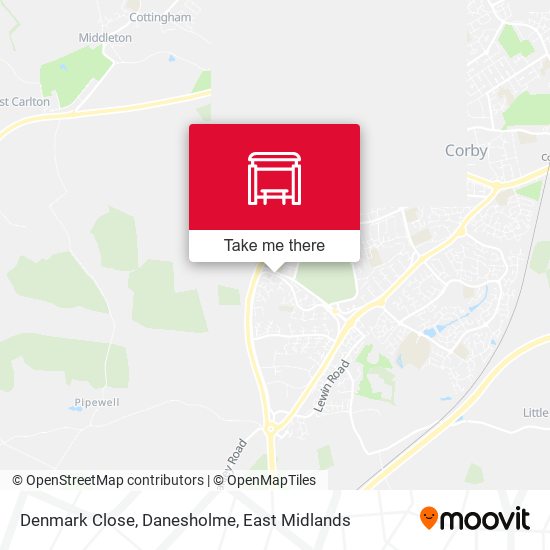 Denmark Close, Danesholme map