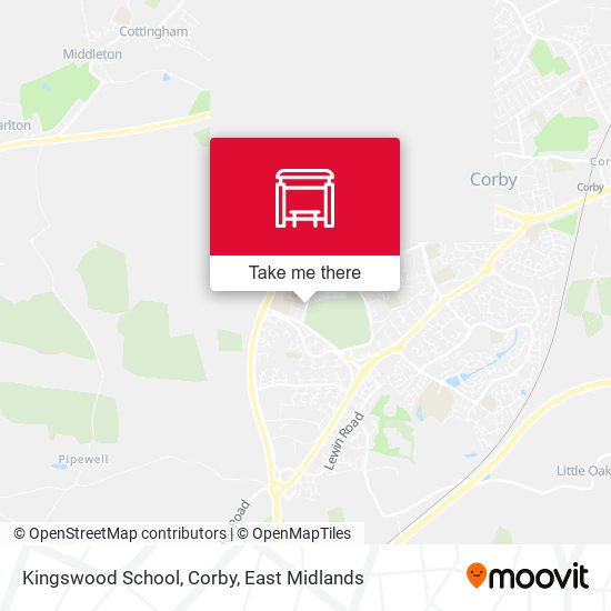 Kingswood School, Corby map