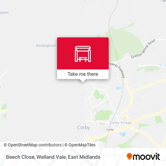 Beech Close, Welland Vale map