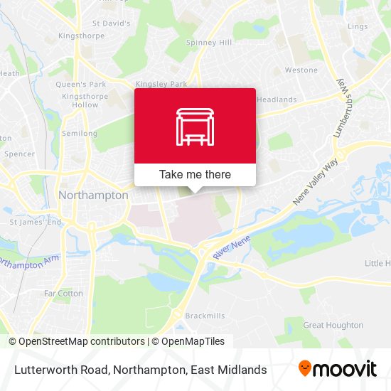 Lutterworth Road, Northampton map
