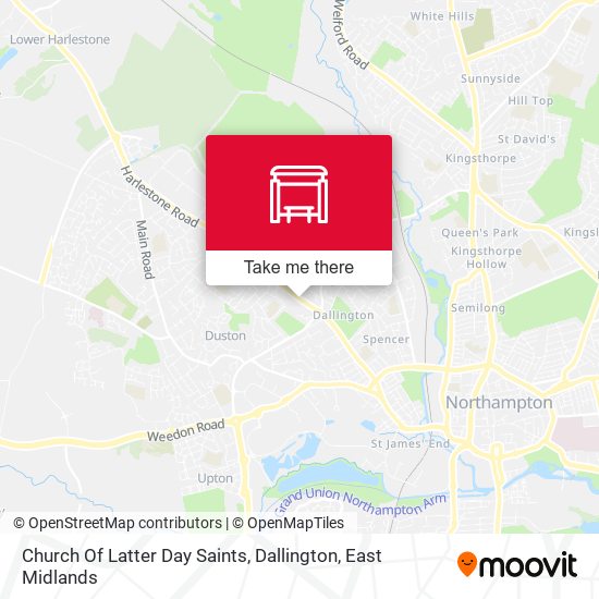 Church Of Latter Day Saints, Dallington map
