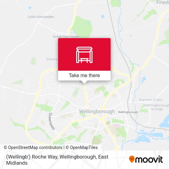 (Wellingb') Roche Way, Wellingborough map
