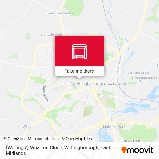 Wharton Close, Wellingborough map