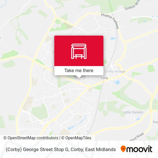 (Corby) George Street Stop G, Corby map