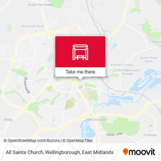 All Saints Church, Wellingborough map