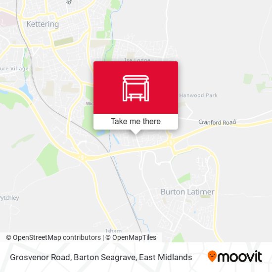 Grosvenor Road, Barton Seagrave map