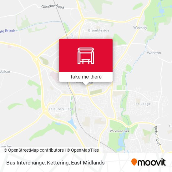 Bus Interchange, Kettering map