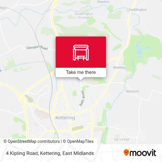 4 Kipling Road, Kettering map