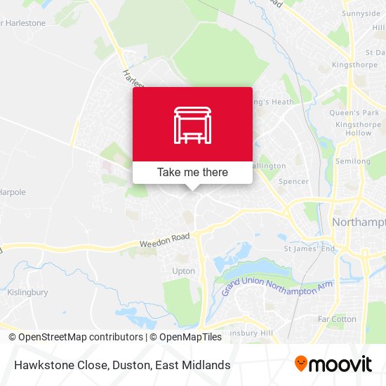 Hawkstone Close, Duston map