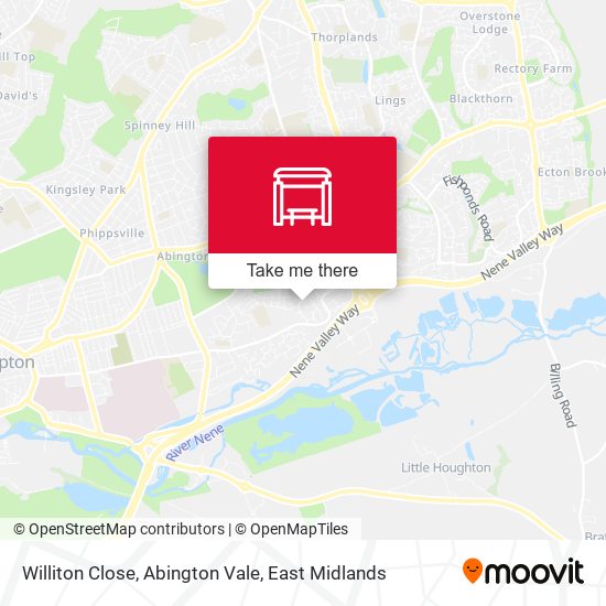Williton Close, Abington Vale map