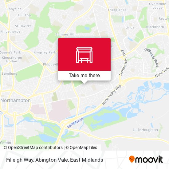 Filleigh Way, Abington Vale map