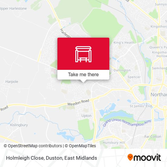 Holmleigh Close, Duston map