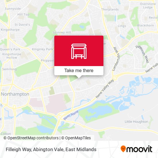 Filleigh Way, Abington Vale map