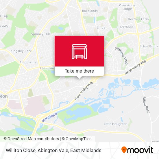 Williton Close, Abington Vale map