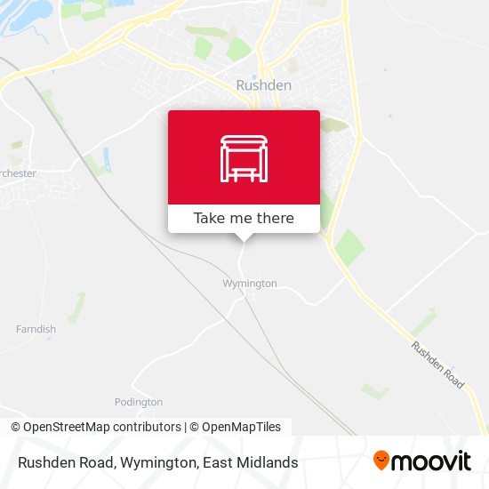 Rushden Road, Wymington map