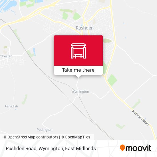 Rushden Road, Wymington map