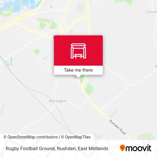 Rugby Football Ground, Rushden map