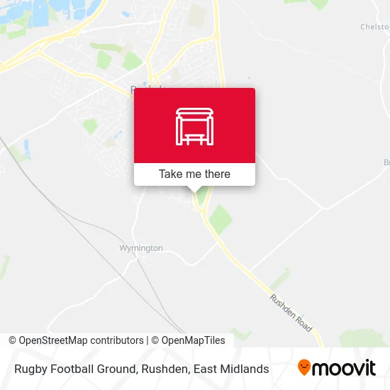 Rugby Football Ground, Rushden map