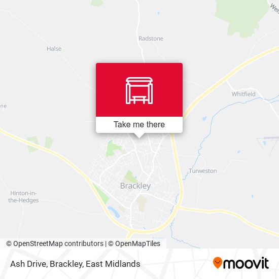Ash Drive, Brackley map