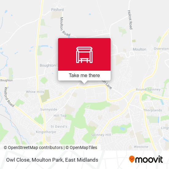 Owl Close, Moulton Park map