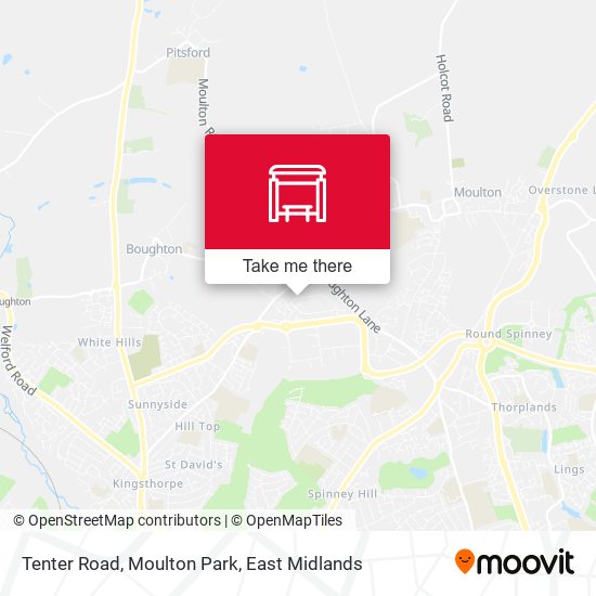 Tenter Road, Moulton Park map