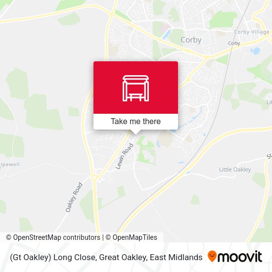 (Gt Oakley) Long Close, Great Oakley map