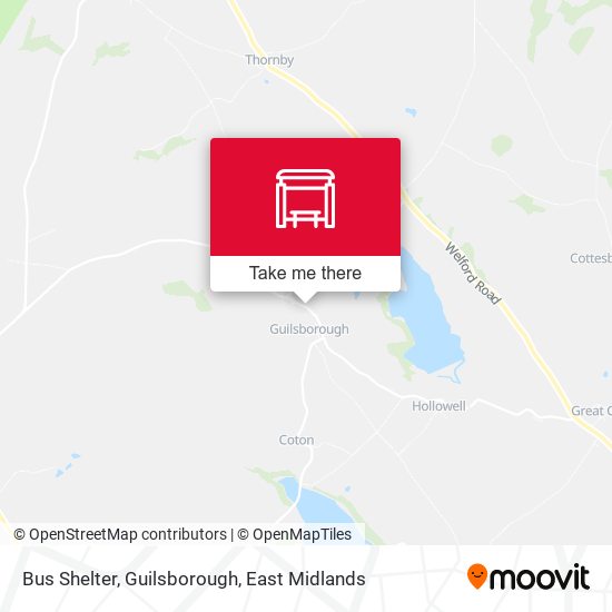Bus Shelter, Guilsborough map