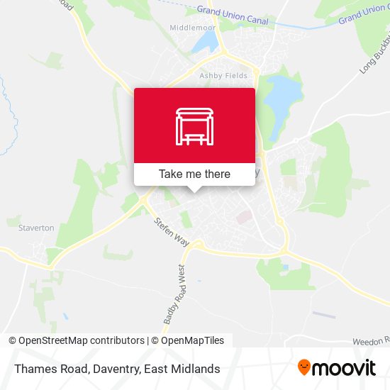 Thames Road, Daventry map