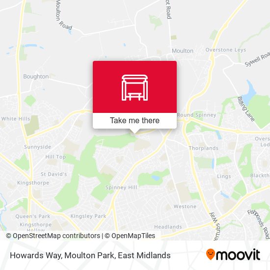 Howards Way, Moulton Park map