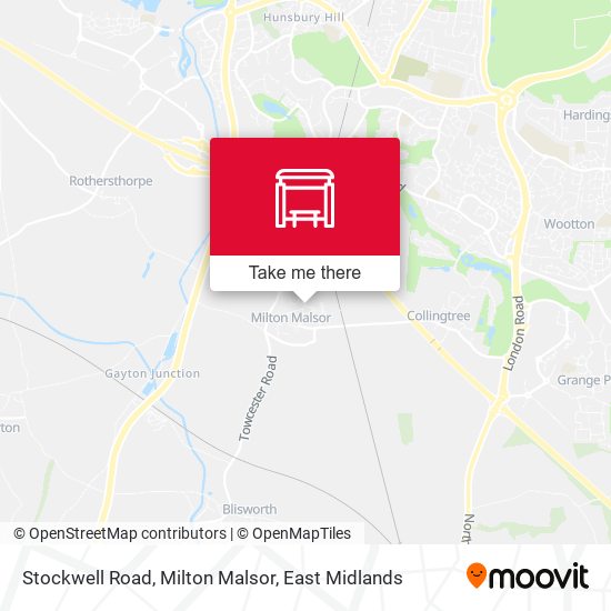 Stockwell Road, Milton Malsor map