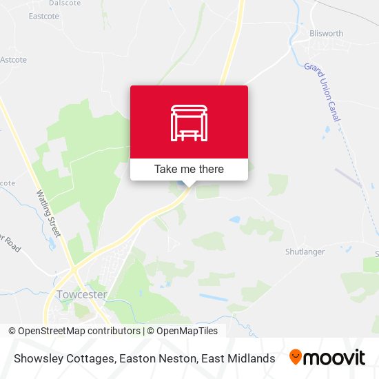 Showsley Cottages, Easton Neston map