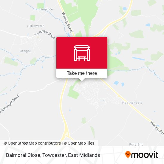 Balmoral Close, Towcester map