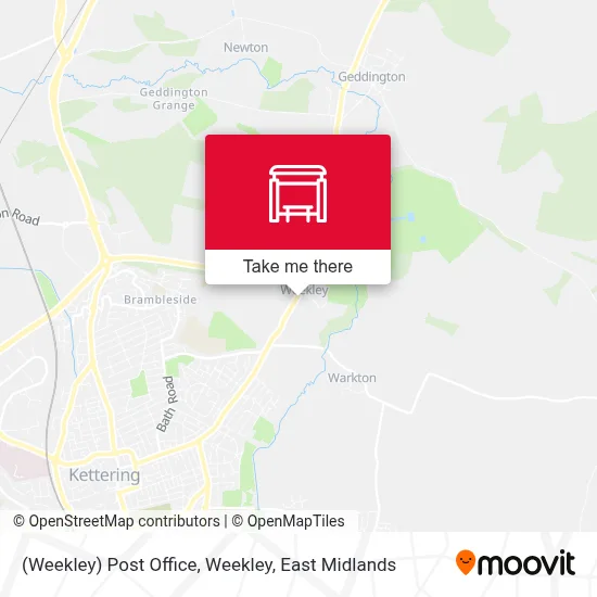 (Weekley) Post Office, Weekley map