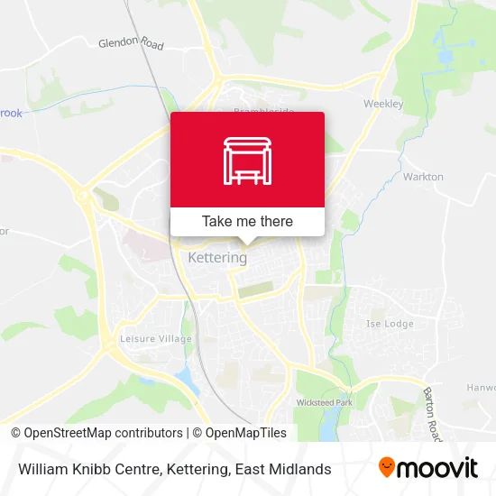 William Knibb Centre, Kettering map