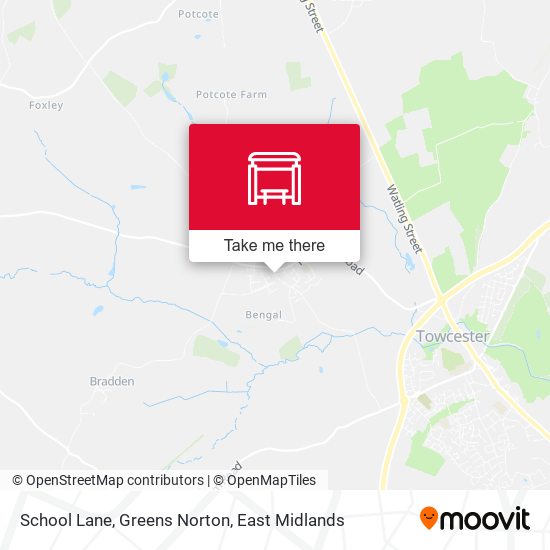 School Lane, Greens Norton map