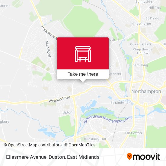 Ellesmere Avenue, Duston map