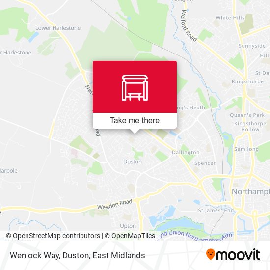 Wenlock Way, Duston map