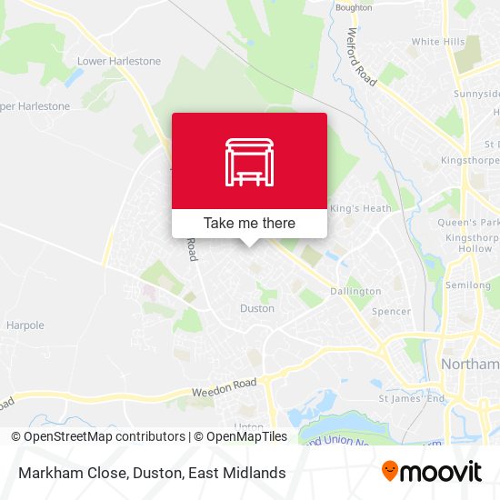 Markham Close, Duston map