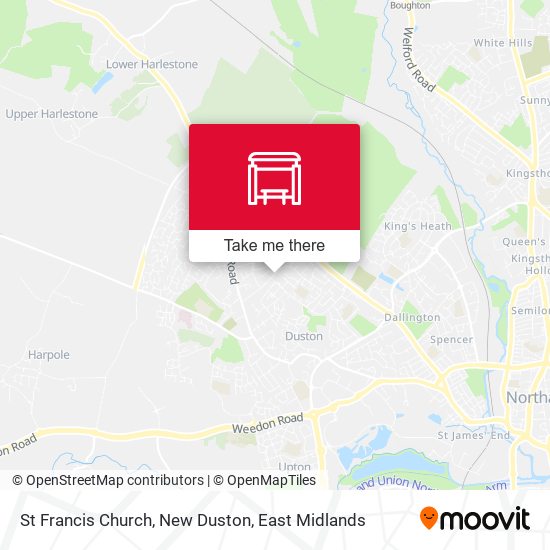 St Francis Church, New Duston map