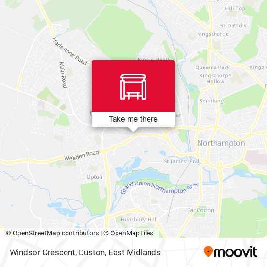 Windsor Crescent, Duston map