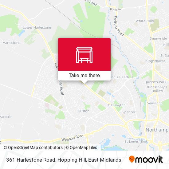 361 Harlestone Road, Hopping Hill map