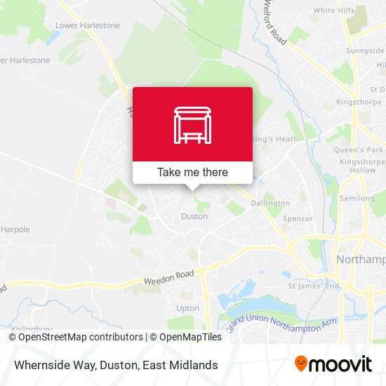 Whernside Way, Duston map