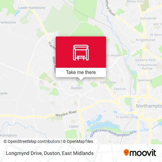 Longmynd Drive, Duston map