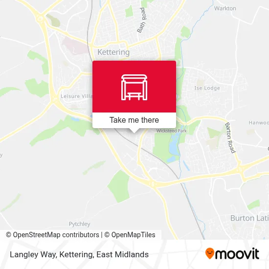 Langley Way, Kettering map