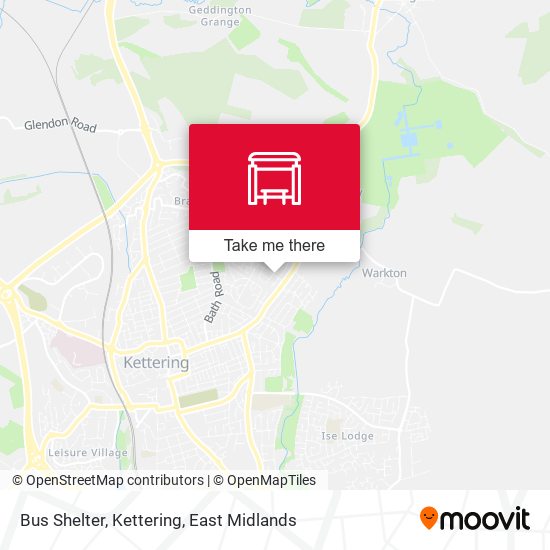 Bus Shelter, Kettering map