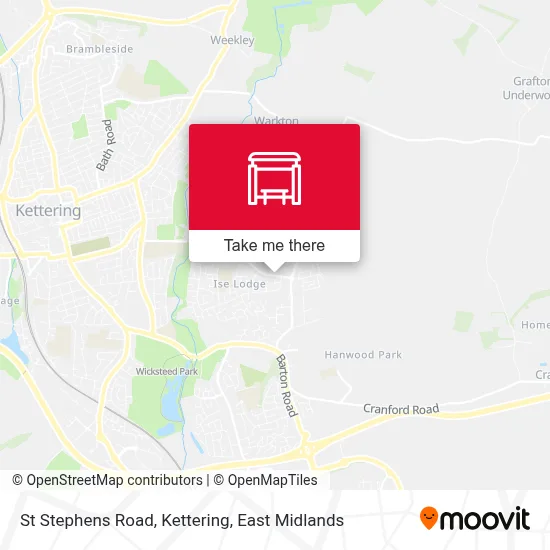 St Stephens Road, Kettering map