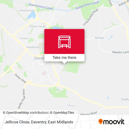 Jellicoe Close, Daventry map