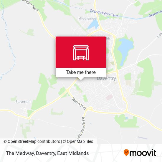 The Medway, Daventry map